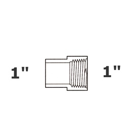 [190-110-005415] Adapter grey 1 SP x 1 FPT sch 40