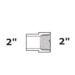 [190-110-005735] Adaptateur gris 2 SP x 2 FPT sch 40