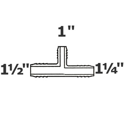 [190-110-001795] T reductor gris 1 1/2 ins x 1 1/4 ins x 1 ins