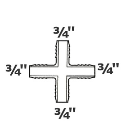 [190-110-008455] Croix grise 3/4 ins x 3/4 ins x 3/4 ins x 3/4 ins