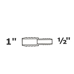 [190-110-004315] Acoplamiento reductor gris 1 ins x 1/2 ins