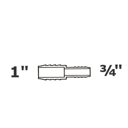 [190-110-004335] Manchon gris réduit 1 ins x 3/4 ins