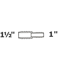 [190-110-004395] Manchon gris réduit 1 1/2 ins x 1 ins
