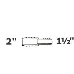 [190-110-004455] Manchon gris réduit 2 ins x 1 1/2 ins