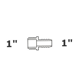 [190-110-005355] Adaptateur gris 1 MPT x 1 ins sch 40