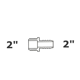 [190-110-005795] Adaptateur gris 2 MPT x 2 ins sch 40