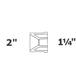 [190-110-006375] Adaptador reducido gris 2 SP x 1 1/4 sl sch 40