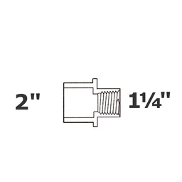 [190-110-006355] Adaptateur gris réduit 2 SP x 1 1/4 FPT sch 40