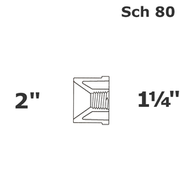 [190-110-007735] Réduit gris 2 SP x 1 1/4 FPT sch 80