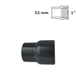 [190-110-041500] Adapter grey 32mm sp x 1" FPT