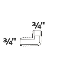 [190-110-003177] Codo gris 90° 3/4 ins x 3/4 MPT