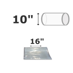 Tubo de polietileno 10" Ø (16" plano) 12 UV. 4mil (ventilación y calefacción)