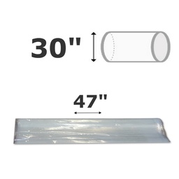 Tubo de polietileno 30" Ø (47" plano) 12 UV. 4mil (ventilación y calefacción)