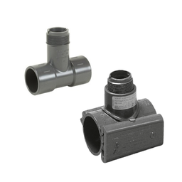 Signet Flowmeter/Watermeter tee PVC Grey  sl x sl