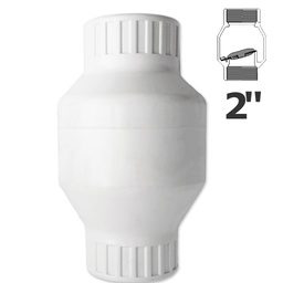 [150-150-051750] Valvula de retención 2" FPT pvc blanco