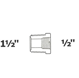 [190-110-007350] Reduced grey 1 1/2 MPT x 1/2 FPT sch 40