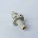 Connector barb x barb white (25/pk)