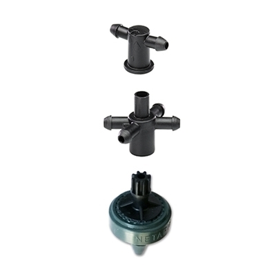 4-way stackable manifold for Woodpecker dripper (100/pk)