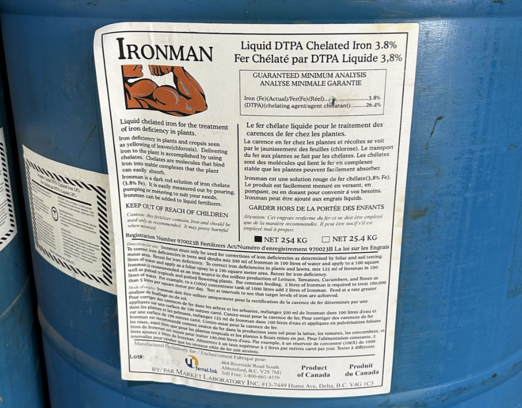 Liquid Iron 3.8%Fe DTPA Ironman
