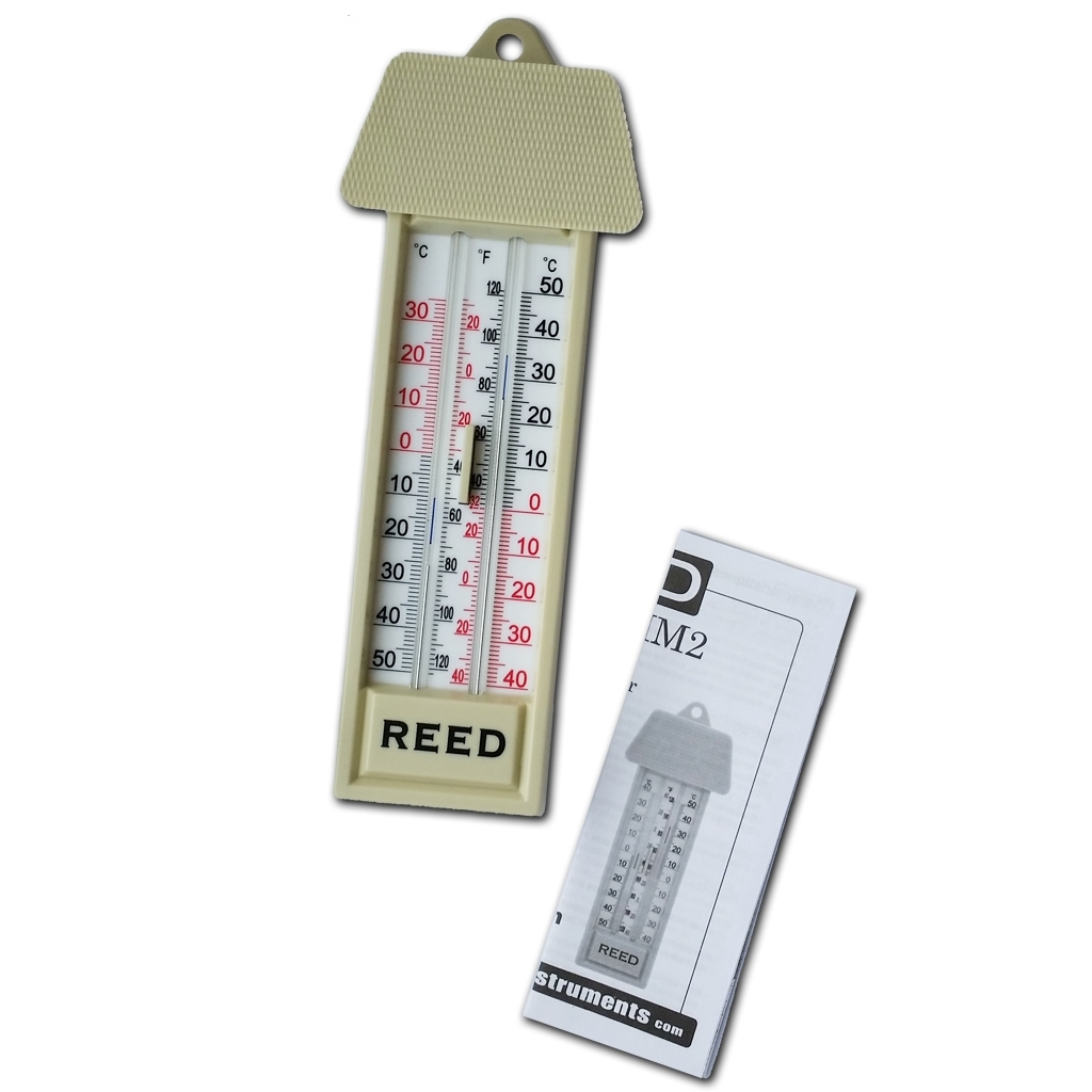 MAX-MIN THERMOMETER GREY MAGNET RE-SET - Eduscience