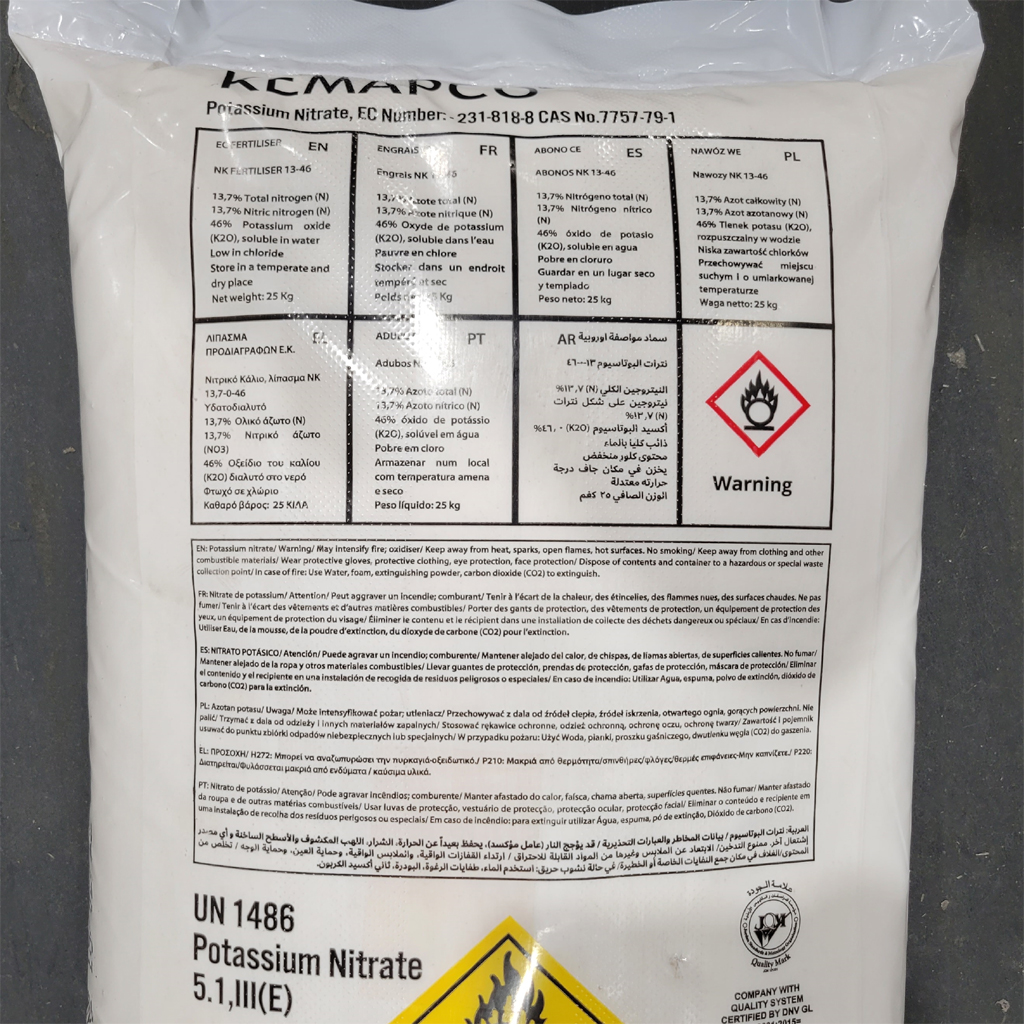 Potassium nitrate acidic 13-0-46 Kemapco