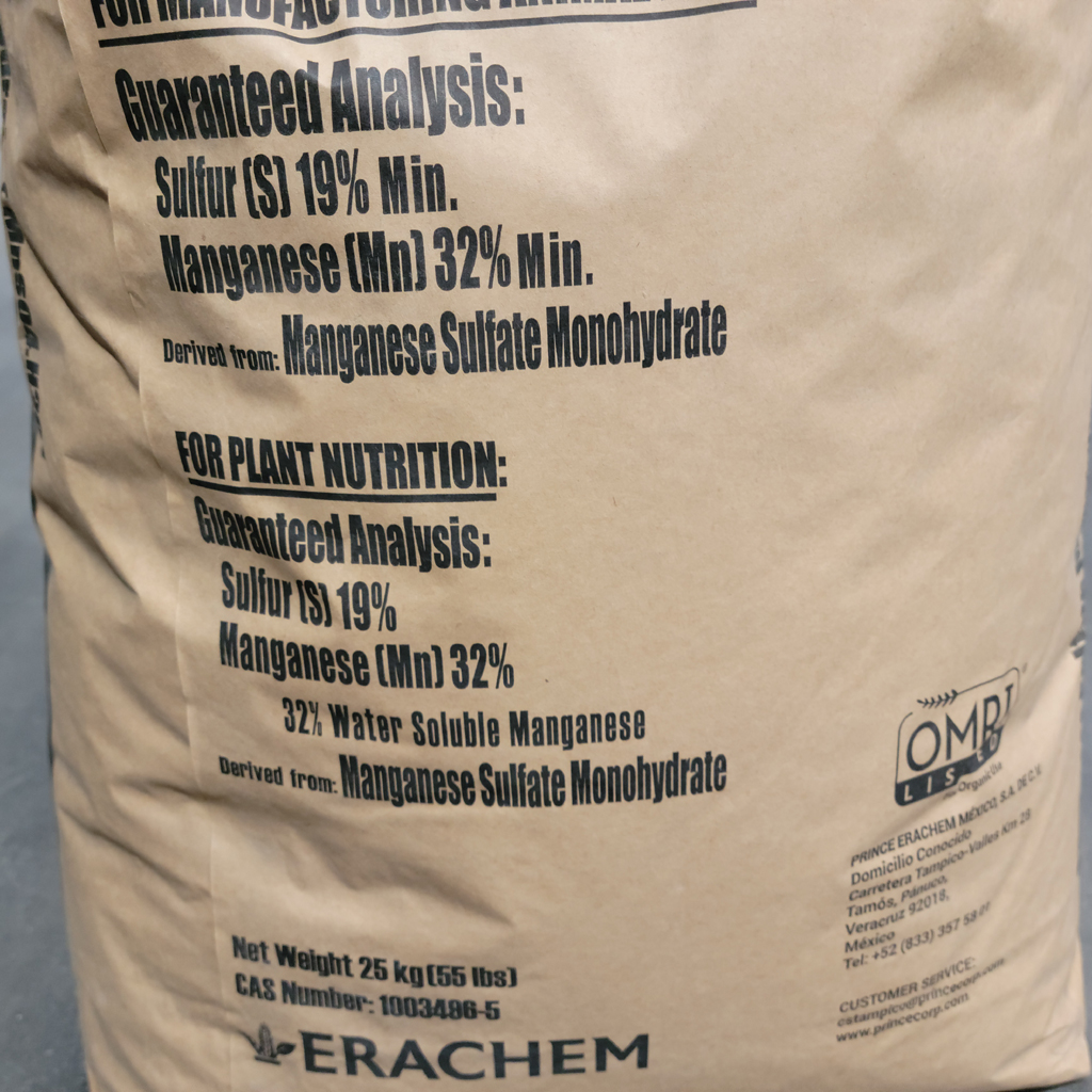 F. Sulfate de manganèse 32%Mn Tecmangam (OMRI)