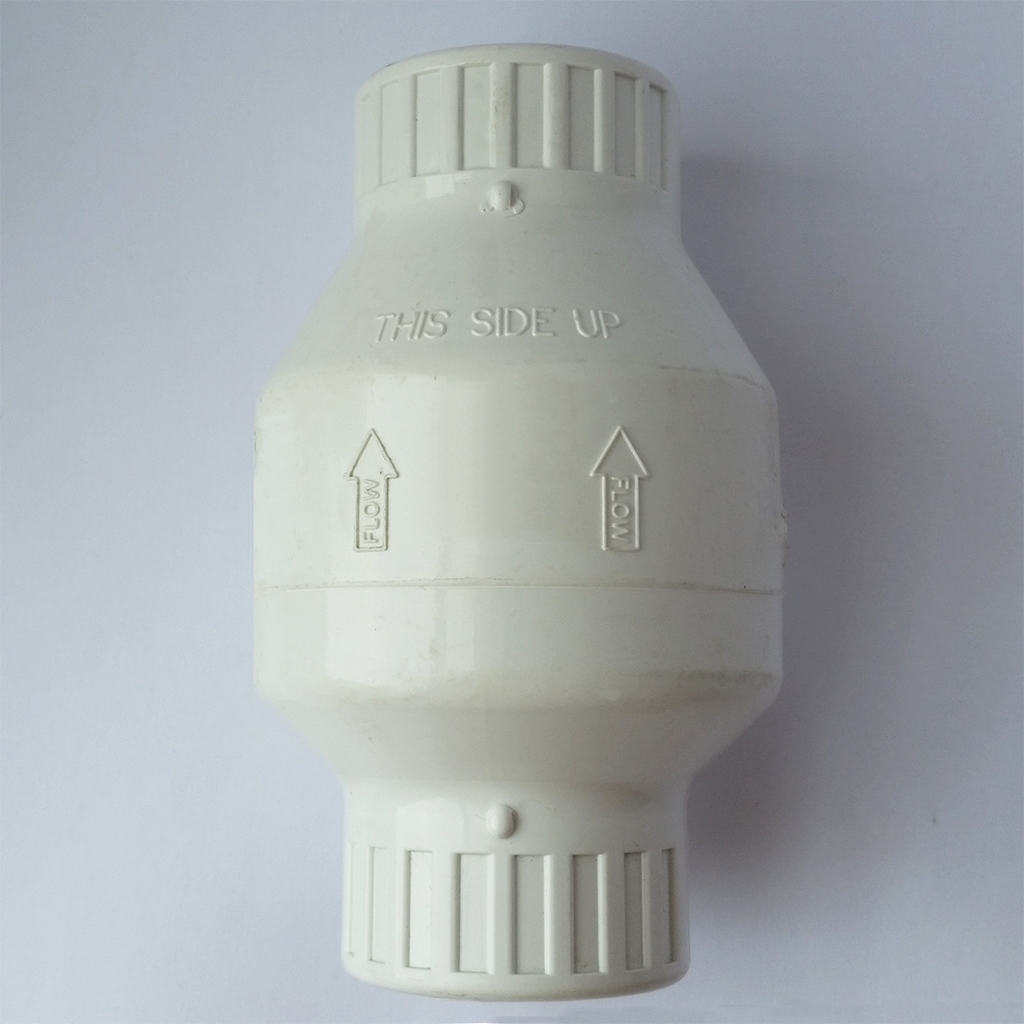 2" FPT swing check valve white pvc