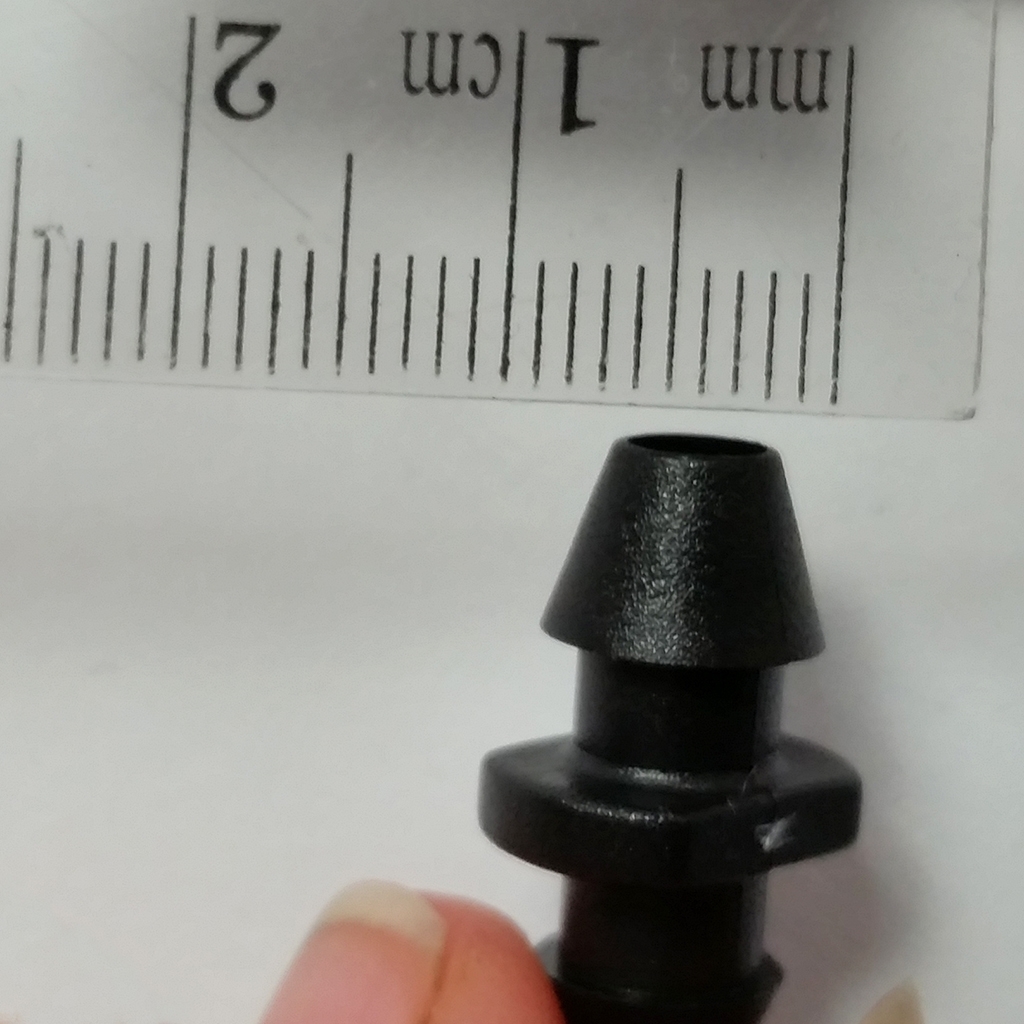 Connector barb x barb black 0.250 (50/pk)