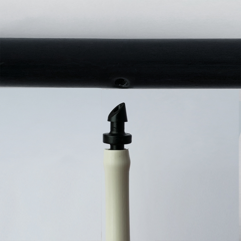 Dan connector barb x barb black beveled (100/pk)
