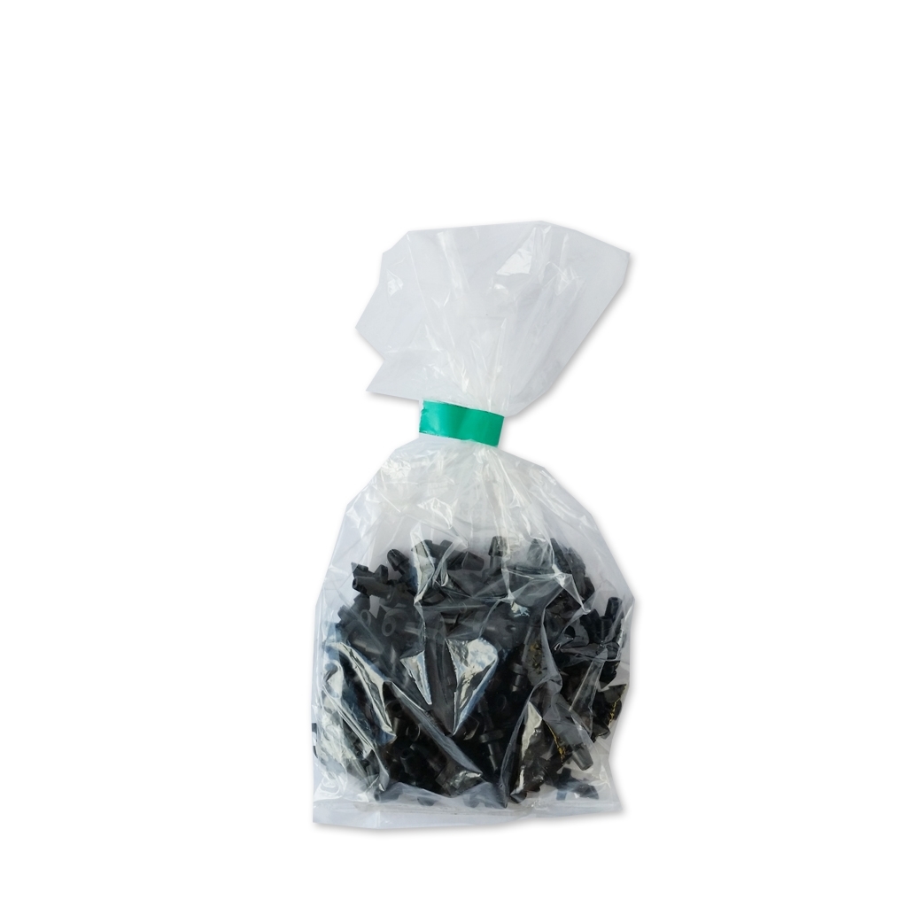 Dan connector barb x barb black beveled (100/pk)