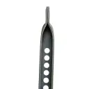 ​​​Curved 2cm x 1.3m racks plate with round holes, flattedned end Curau