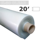 [140-130-02K10-F20-050] Poly 20' Feuille Clair 6mil K-50 50UV Klerk's (Longueur 050')