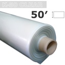 [140-130-02K25-F50-050] Poly 50' Sheeting Clear 6mil K-50 50UV Klerk's (Length 050')