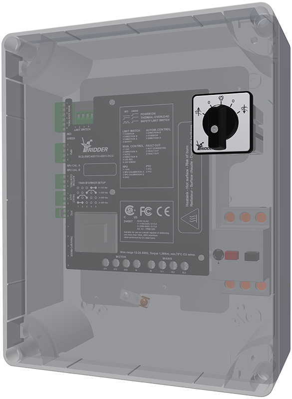 Inversor para motor de 115-400 voltios, 1,6-2,5 A, 50/60 Hz, IP54, Ridder RMC400