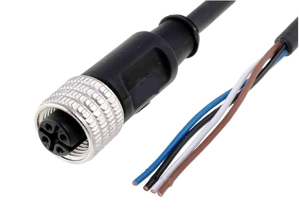 P. Berg Cable de conexión M12 4 polos hembra 5 metros