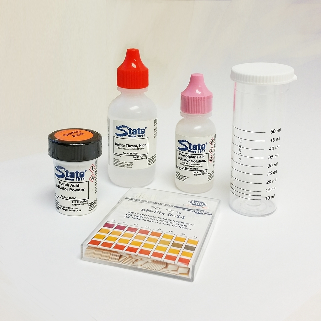 Test kit para pH y sulfito para agua de caldera