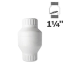 1 1/4" FPT swing check valve white pvc