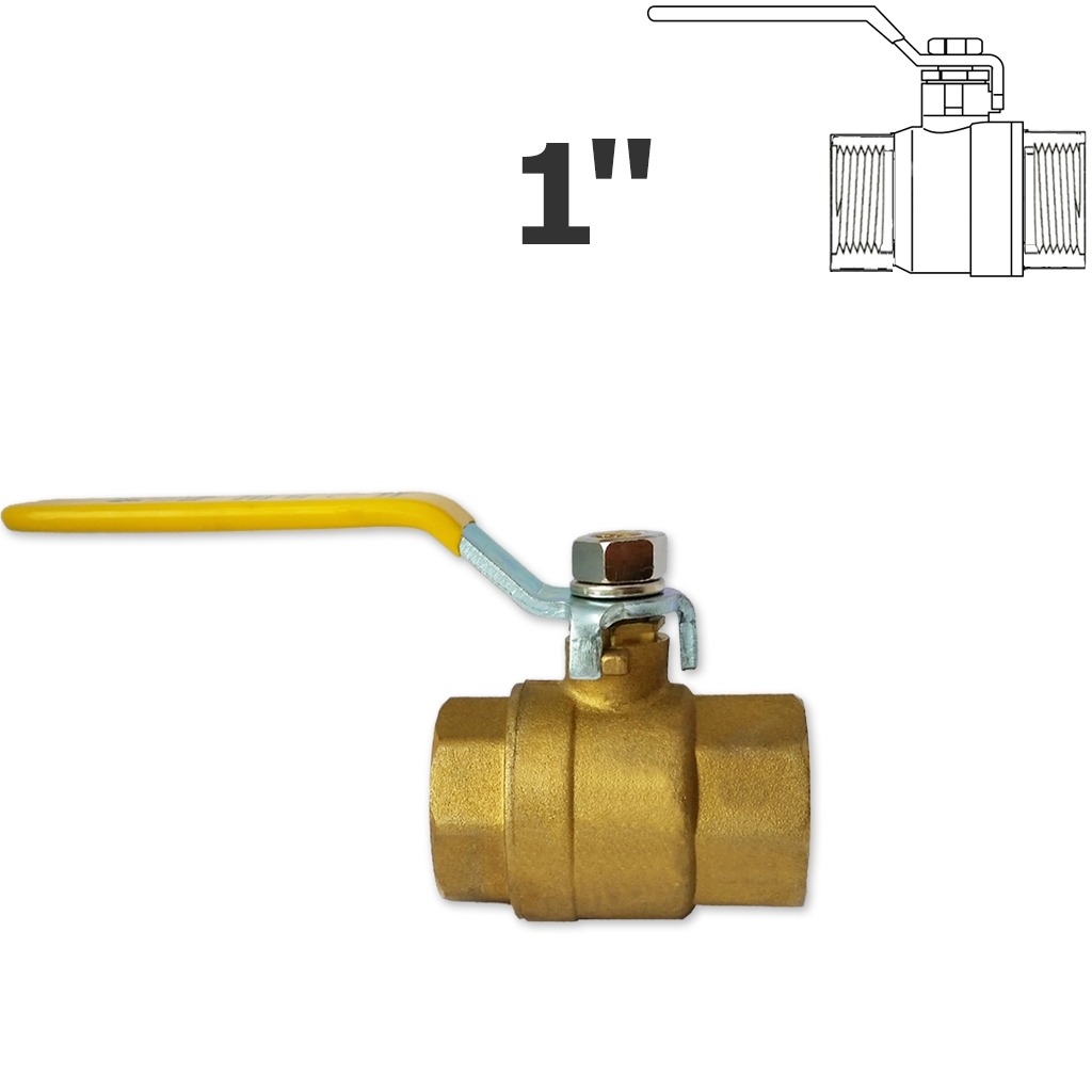 Brass 1" FPT ball valve