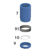 P. MixRite TF25 2% y 1% conjunto de tuerca y collar de ajuste (Kit J/35000000033 piezas #7-95-10-8)