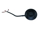 P. Berg Interruptor de pie impermeable negro redondo sintético de 0,5 metros de cable