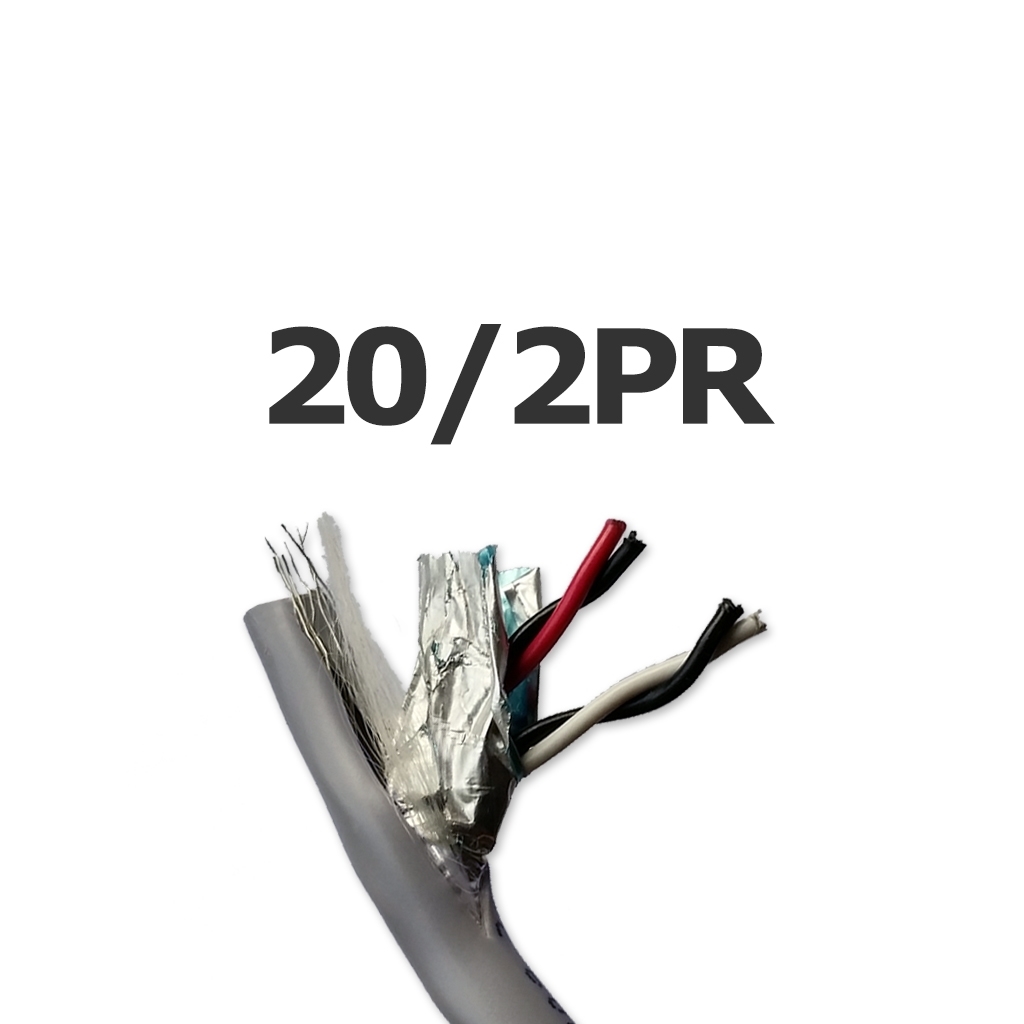 Cable PVC/PVC 20/2PR (4 stranded wire in pairs) FT4 600V shielded  (m)