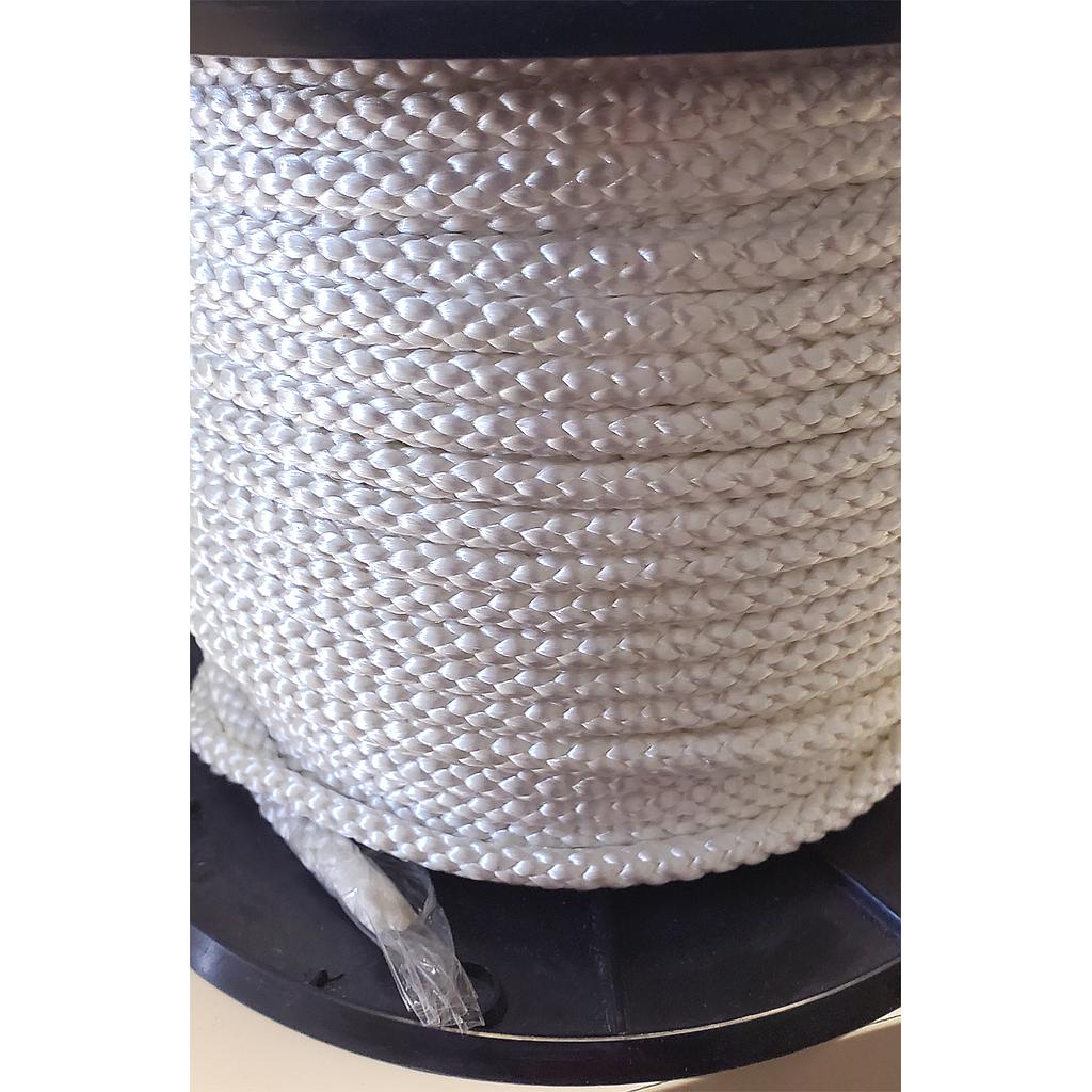 Cuerda de nailon de 1/4" blanca para Wirelock - vendido por el pie