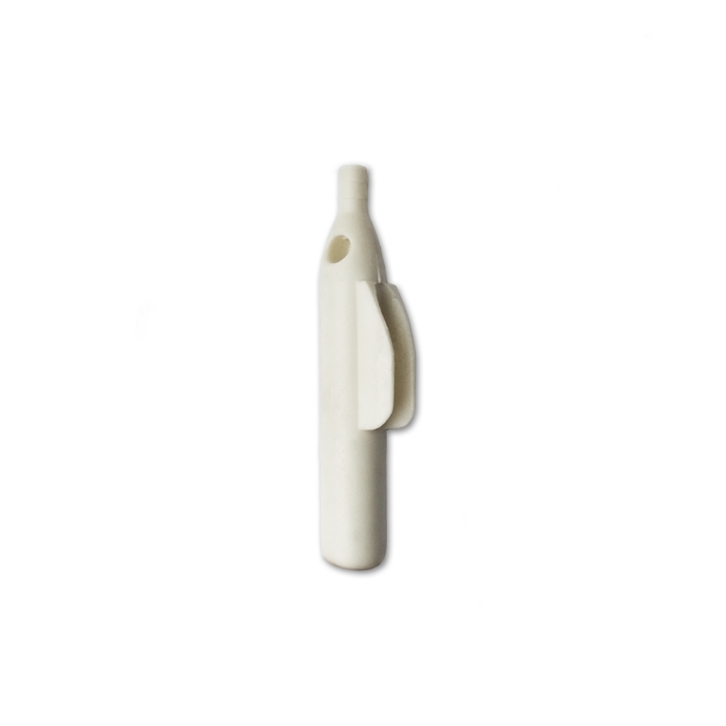 Slimline EZ close white plastic weight with clip (25/pk)