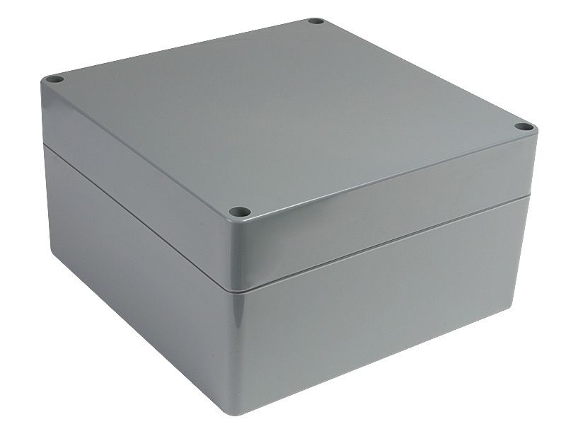 Boîtier électrique de PVC 6.3" x 6.3" x 3.52" gris foncé (sans plaque)