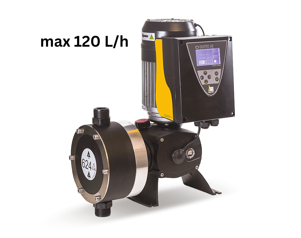 Pompe doseuse à piston ITC Dostec AC  max 120L/h 15 bar connexion: 3/4" NPT