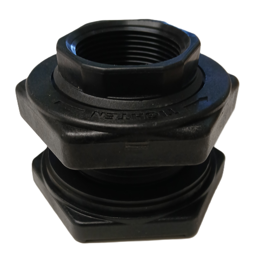 Black1 1/4" FPT PP tank adapter