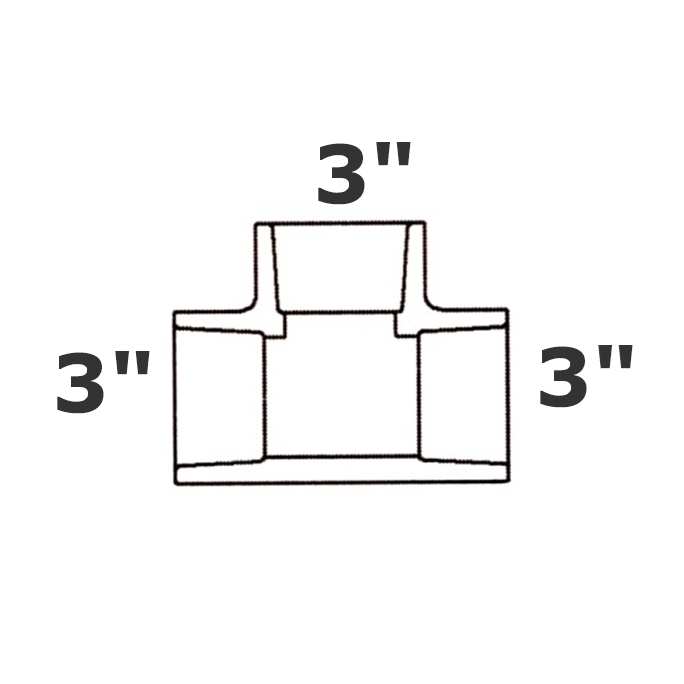 Té. gris 3 sl x 3 sl x 3 sl sch 40