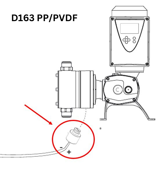 Détecteur de fuite du diaphragme pour pompe doseuse à diaphragme ITC Dostec AC modèle D163 PP/PVDF