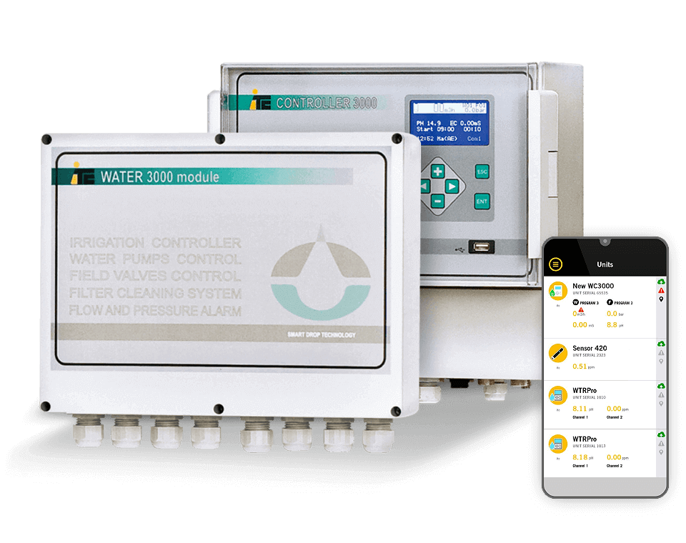 Contrôleur ITC Water Controller 3000-2-24 pour irrigation et fertigation (pH et CE) 6 sorties + 24 entrées