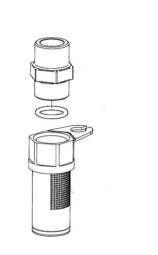 Clapet de pied (foot valve) 3/4" filtre PVDF pour système pompe doseuse ITC Dostec